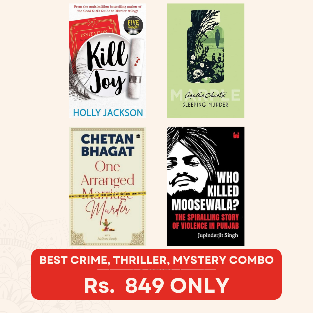 Best Crime, Thriller, Mystery Combo (Kill Joy, Sleeping Murder, One Arranged Murder, Who Killed Moosewala?.)